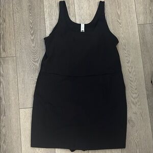 Sporty Black Sleeveless Dress